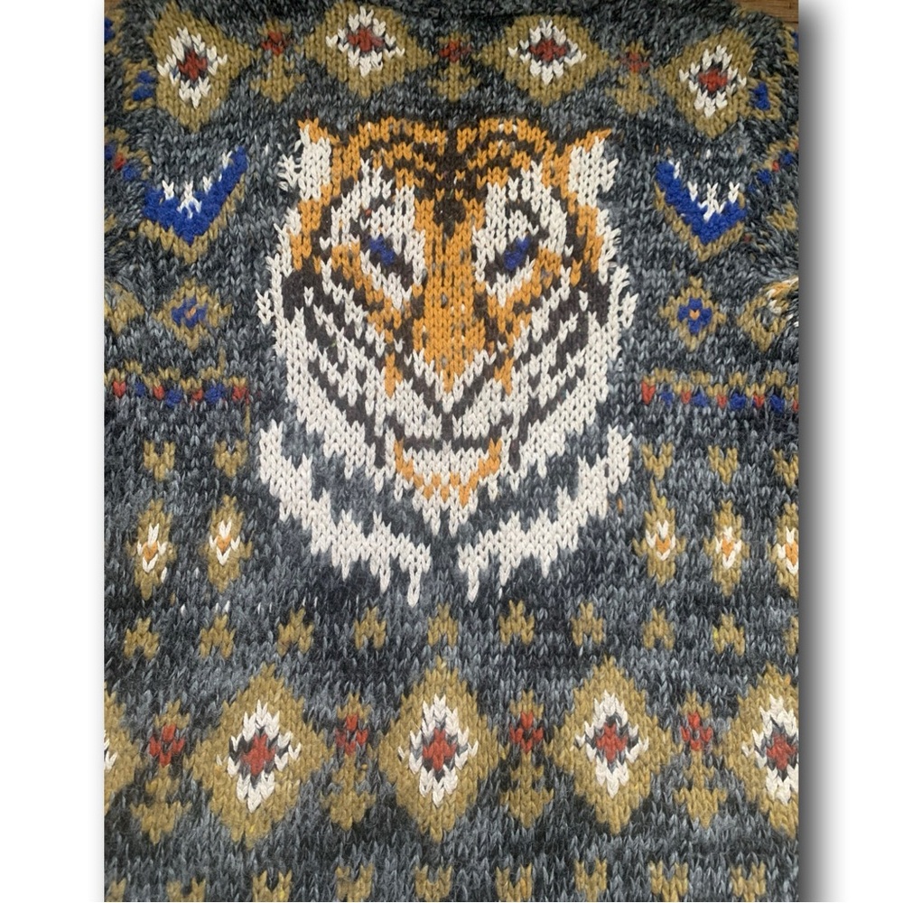 Free People Gray Multicolor Patterned Cardigan - image 10